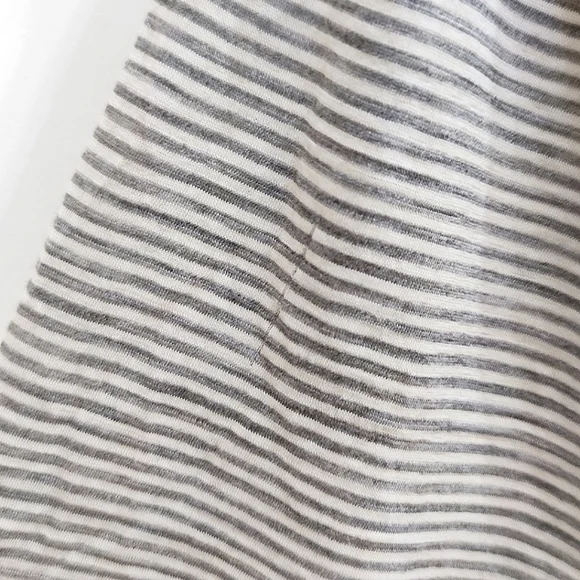 Ibex Merino Wool Gray Striped Short Sleeve Tee - Picture 6 of 10